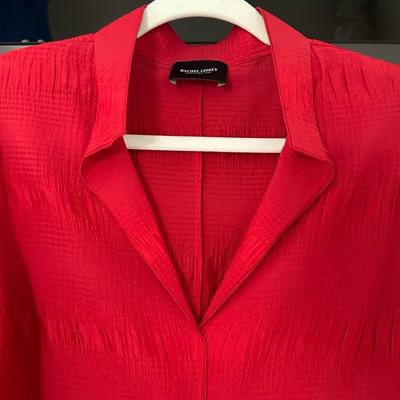 Rachel Comey Amplus Puff Sleeve Red Silk Blouse - Picture 9 of 9
